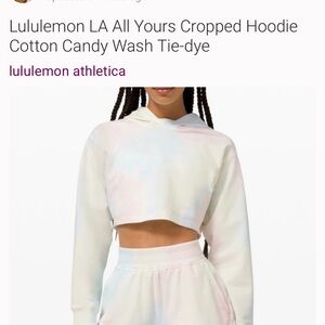 LULULEMON LA DYE TYE CROP HOODIE